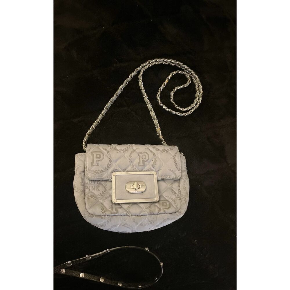 Vintage HTF/rare VS PINK Crossbody Bag y2k mini logo grey